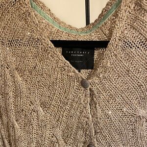Sanctuary Women's Beige Knit Cardigan